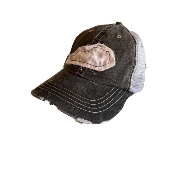 Kentucky Distressed Shabby Cottage Cotton Black Denim Baseball Cap Hat Ball - Picture 1 of 8